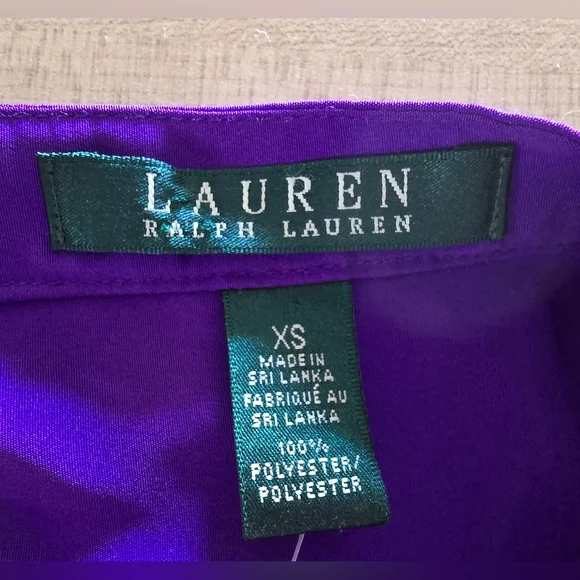 Size XS Jewel Purple Longsleeve Blouse - Picture 8 of 8